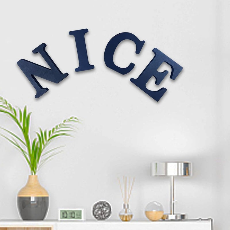 AOCEAN 6 inch Black Wood Letters Unfinished Wood Letter for Wall Decorative Standing Letters Slices Sign Board Decoration for Craft Home Party Projects (N) - Image 4